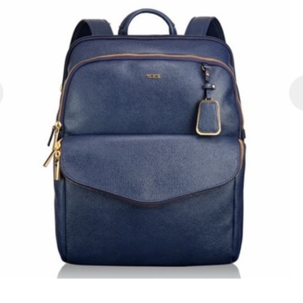 TUMI Sinclair Women’s Harlow Backpack (Navy Leather) - fits 14” laptop